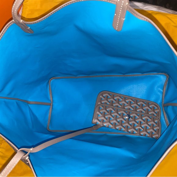 NEW GOYARD LIMITED EDITION Saint Louis Claire Voie GM Tote bag Turq/Grege - Picture 8 of 17